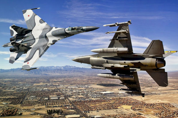 ABD ve Rus Uçakları Bering denizi